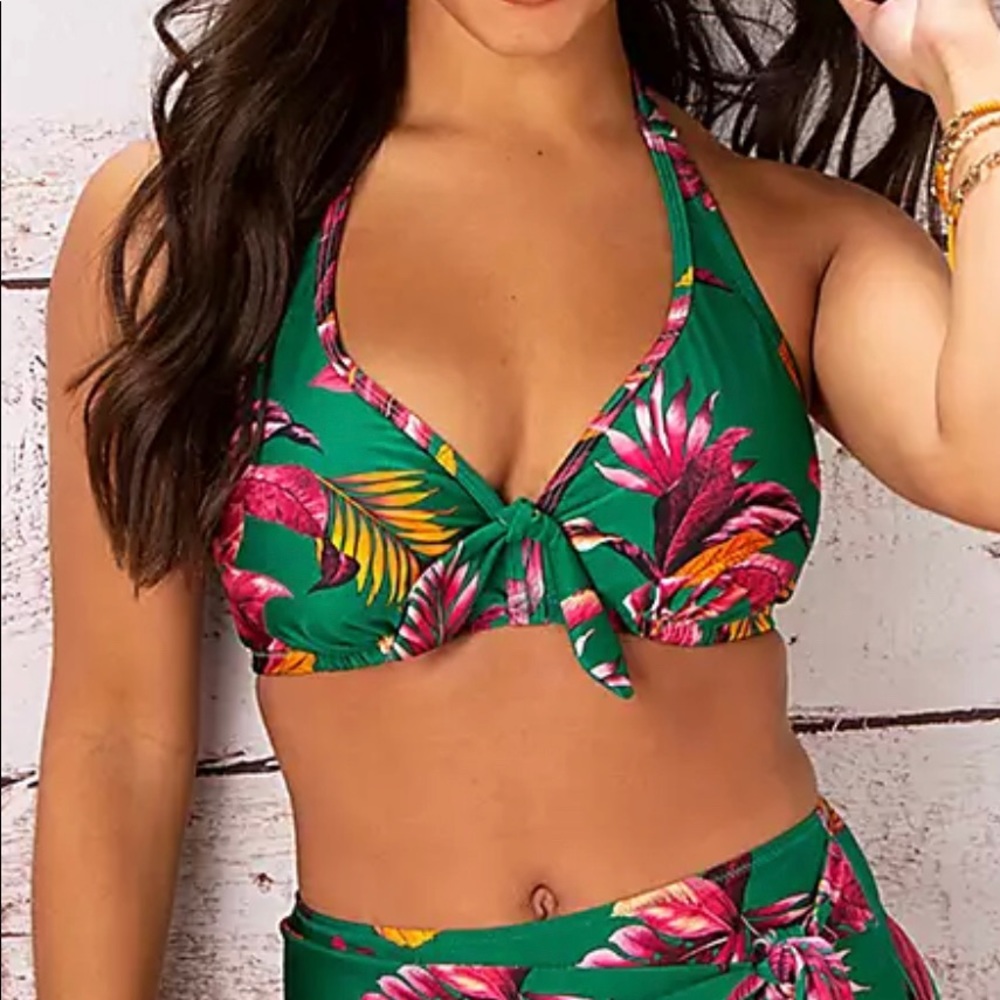 Pour Moi 36 FF (UK size) Paradiso underwire bikini halter top NWT